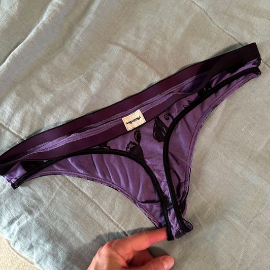 Purple kitty modal thong