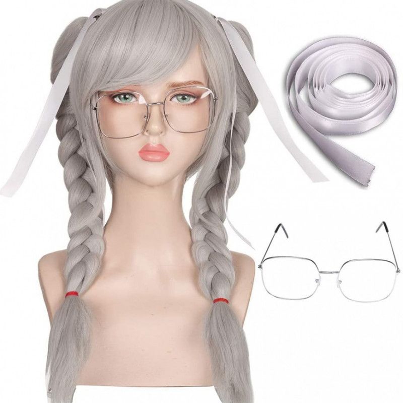 Braided Wig with Glasses