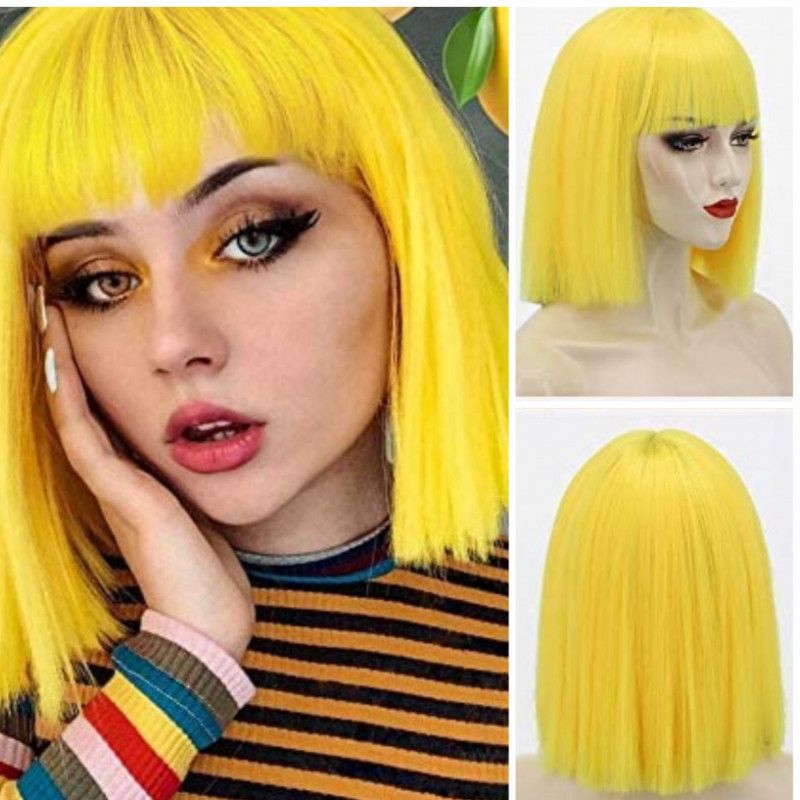 Short Yellow Wig