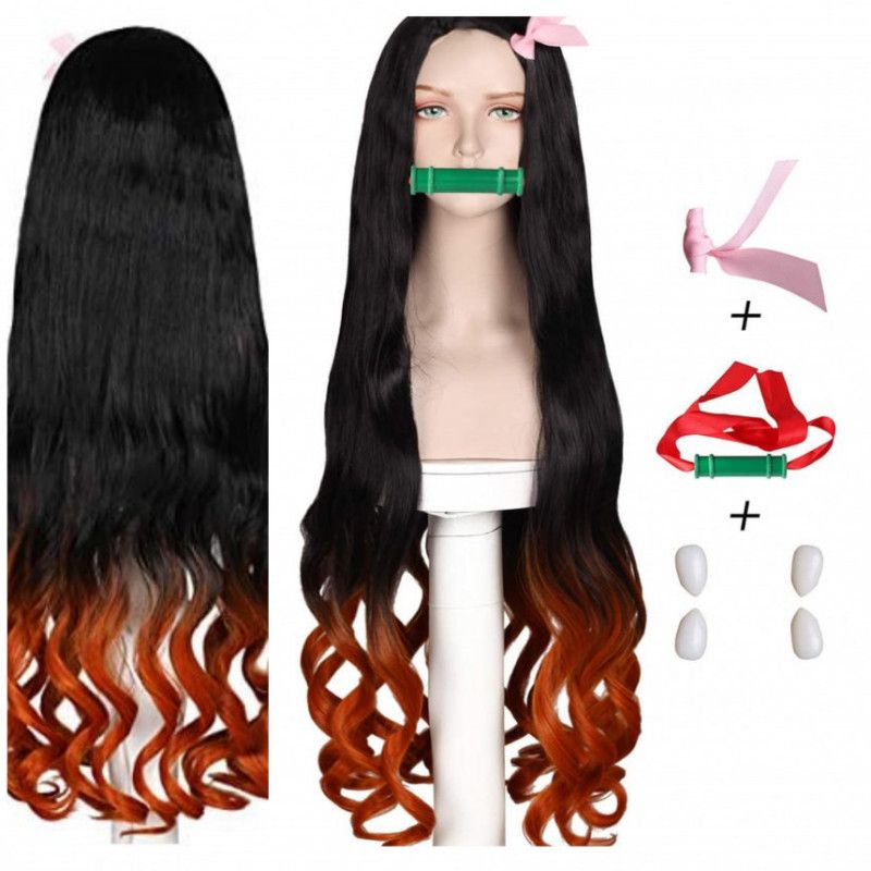 Demon Slayer Wig with Fangs