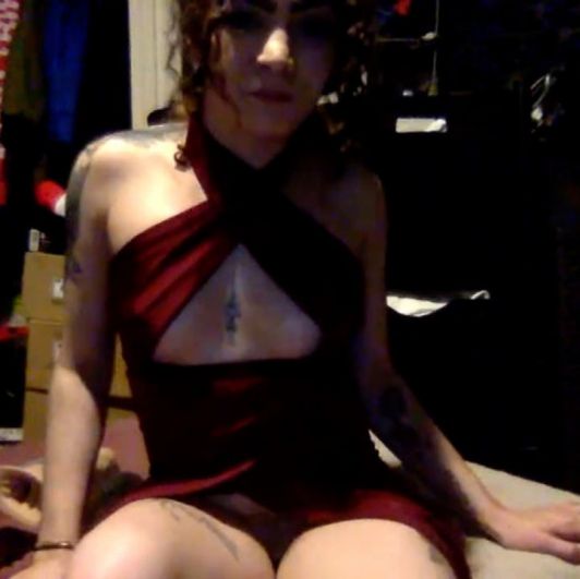 Sexy Red Silky Dress