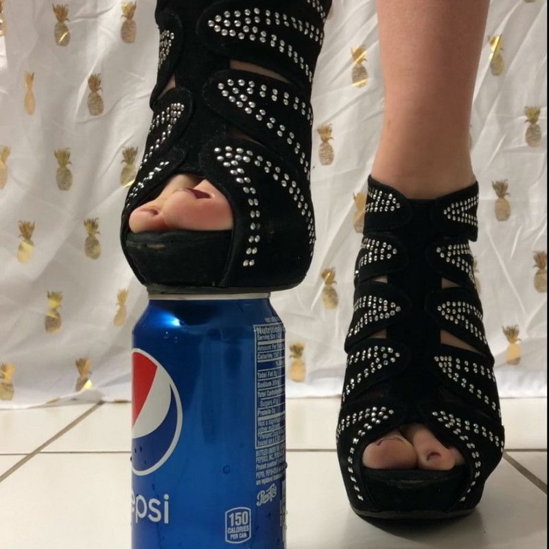 Heel Crushed Soda Can