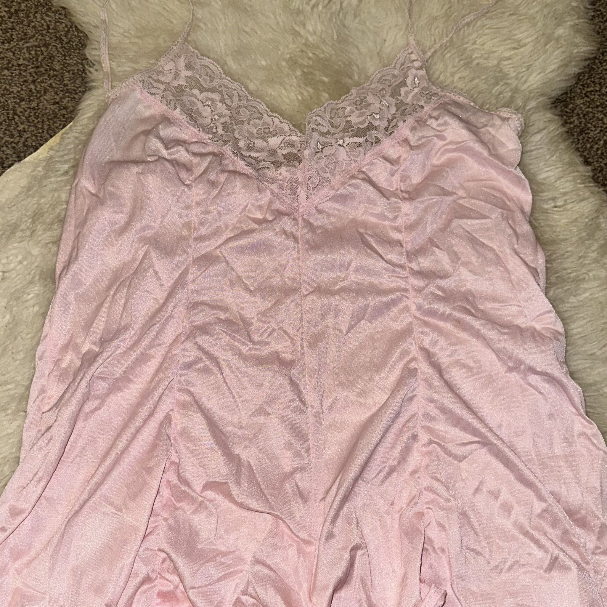 Pink silk bodysuit