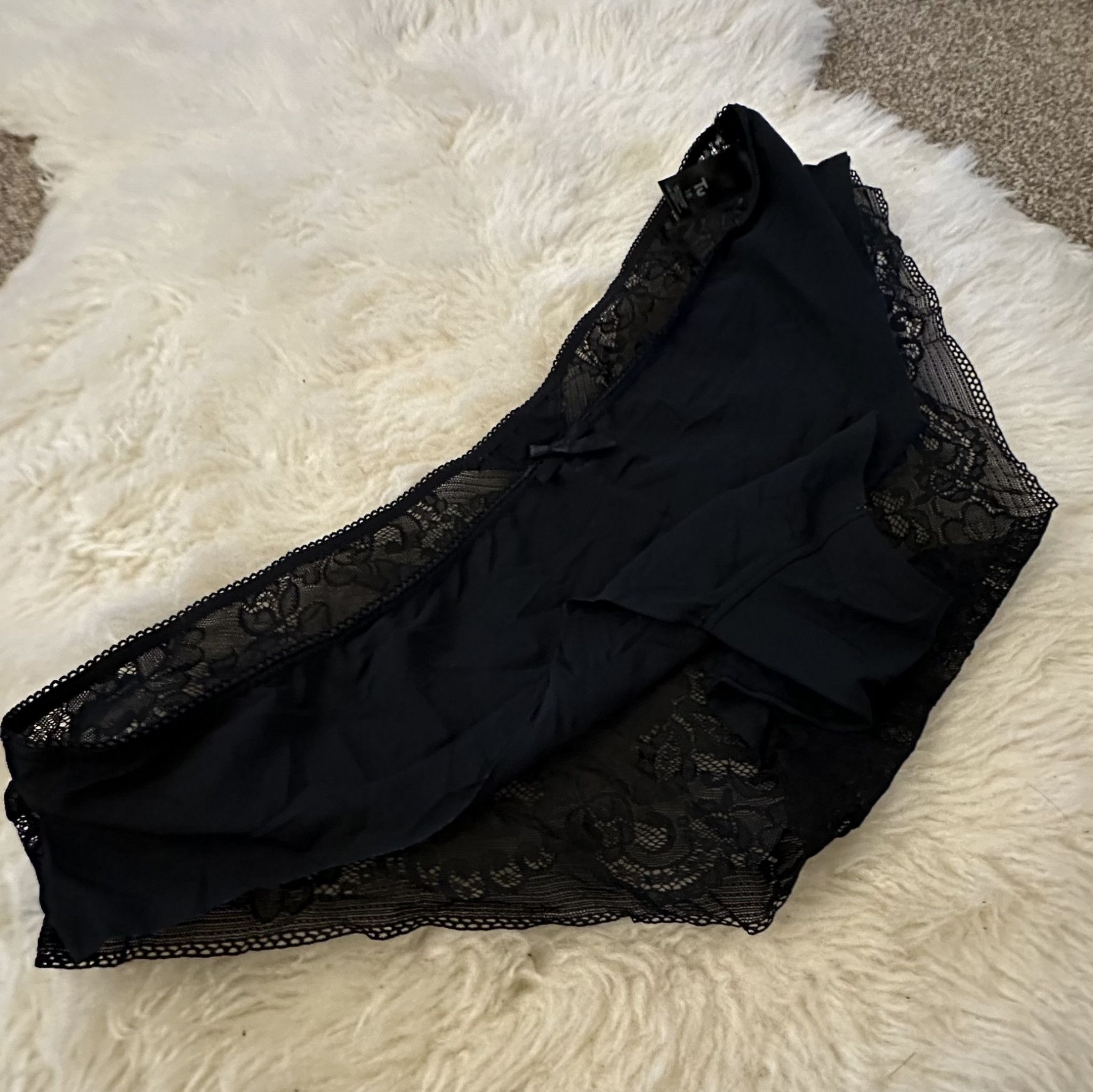 Black lace panties