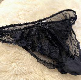 Black lace panties