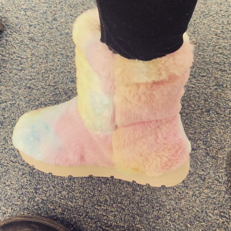 Rainbow Hotty fur boots