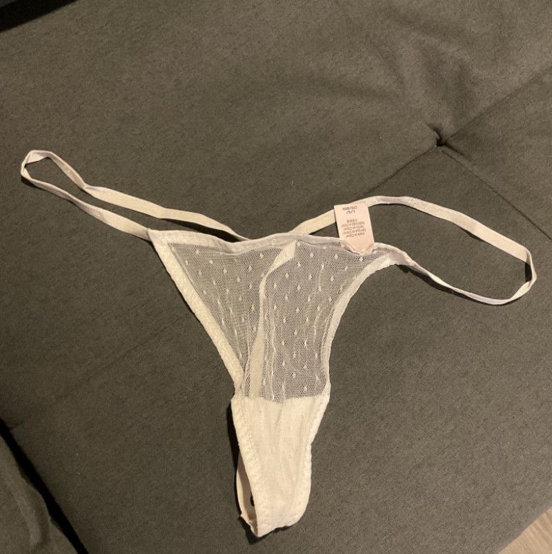 White g string panty