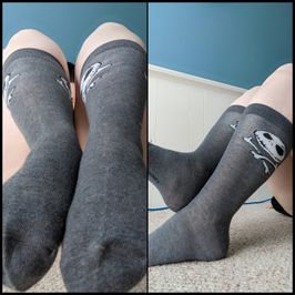 Grey Jack Skellington Socks