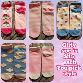 Girly socks you pick which color