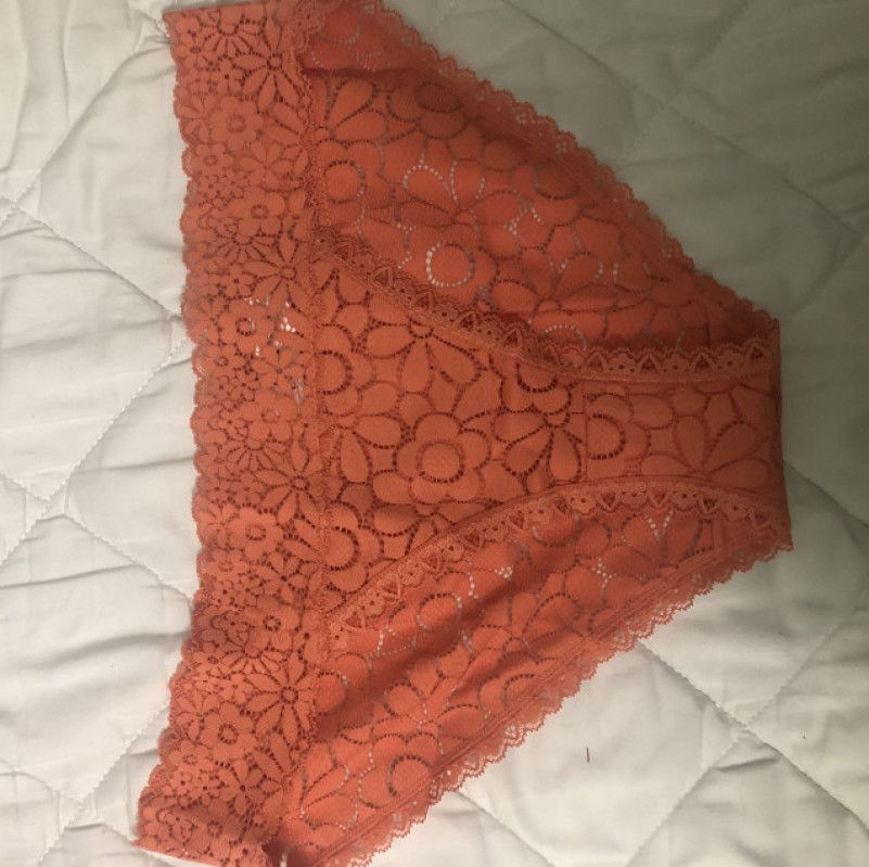 Orange lace panties