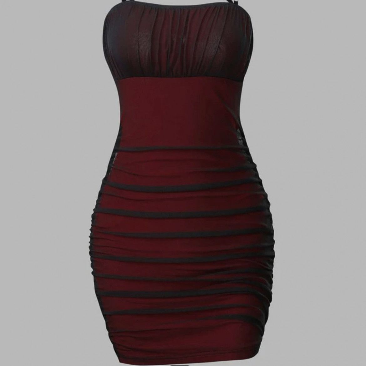 Contrast mesh dress