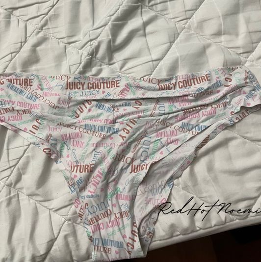 Juicy Couture writing white panties