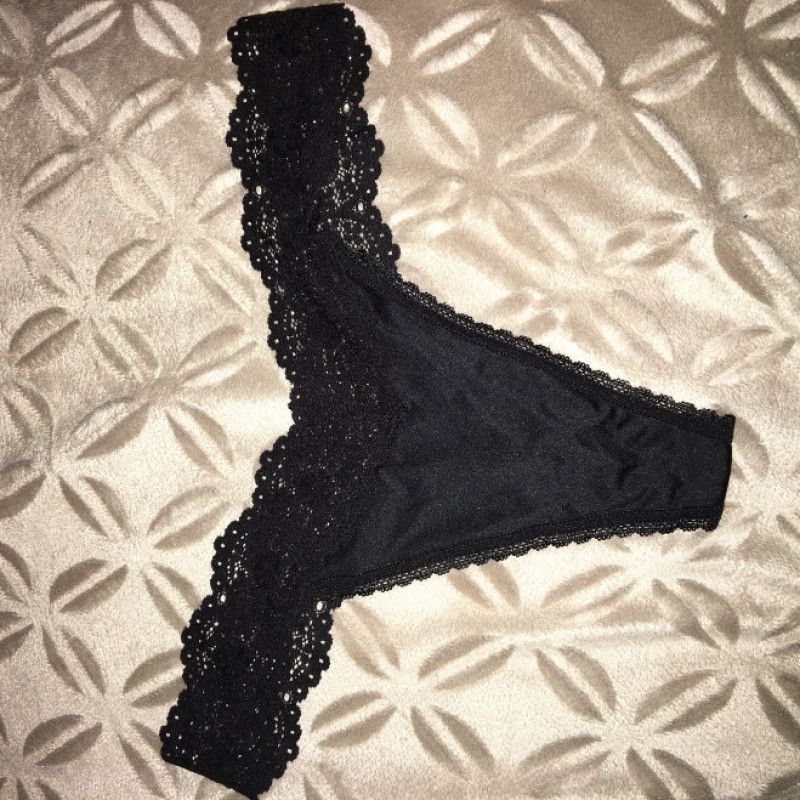 Black Used Thongs