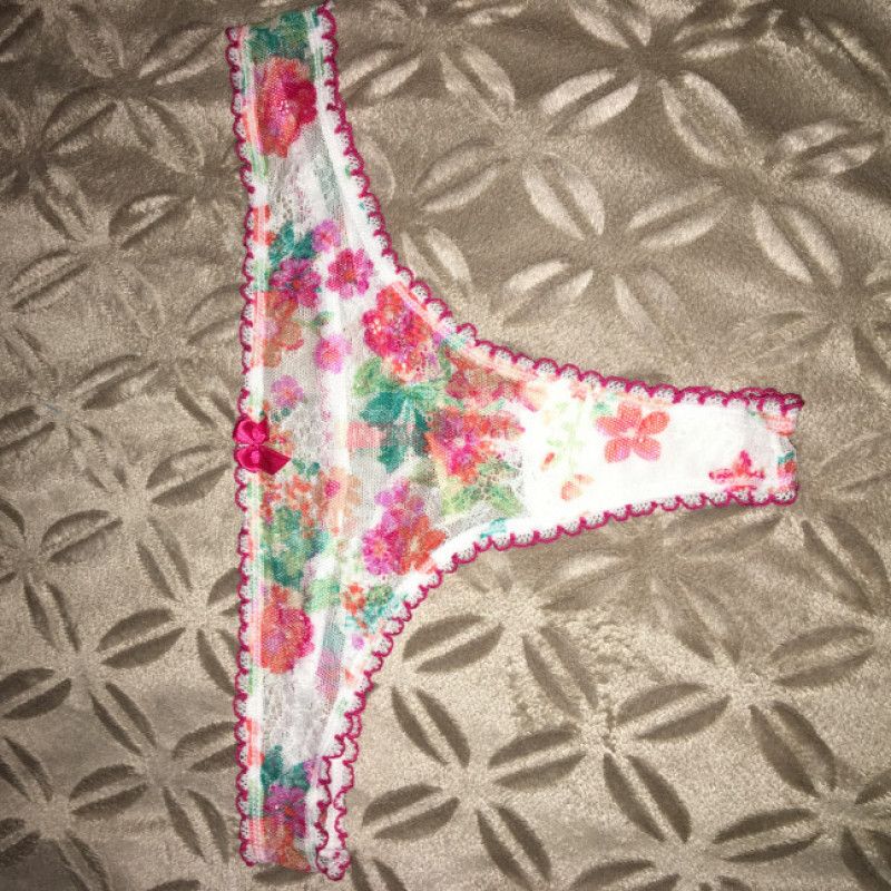 Used Floral Print Thongs