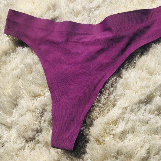 1 Used Purple Thong Panty