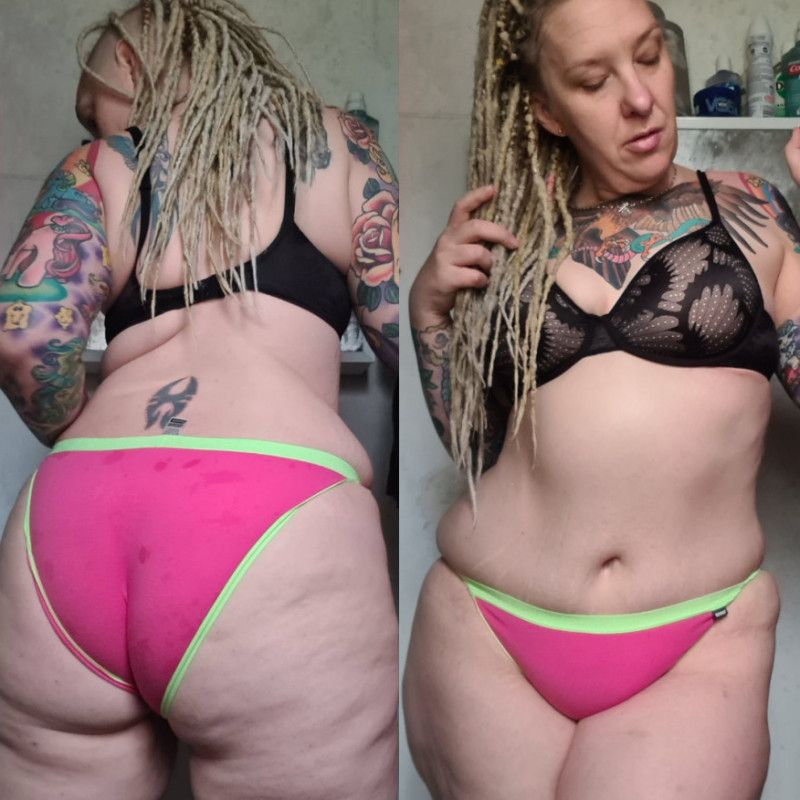 Filthy Hot Pink Lime Green Panties