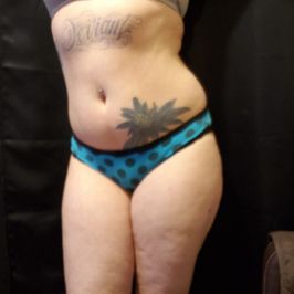 Old Blue and Black Polka Dot Panties