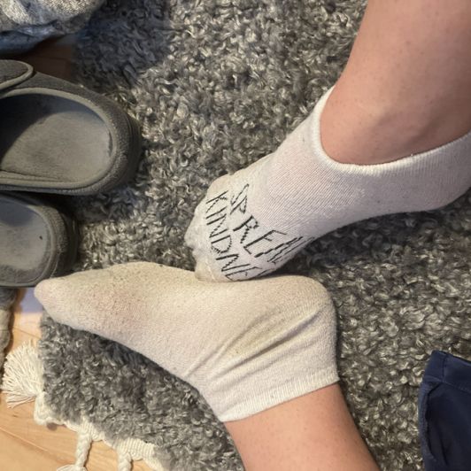 Dirty White Gym Socks