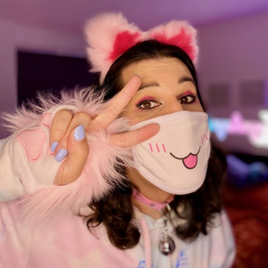 Fluffy Pink Catgirl: Premium Photoset