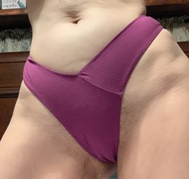 Purple Cotton Thong