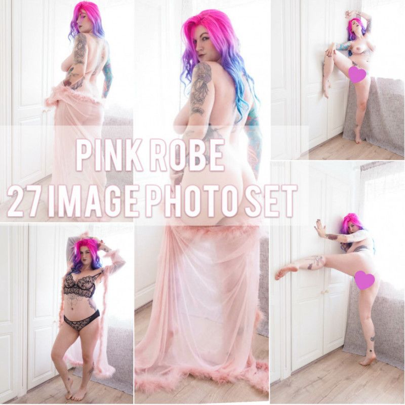 Pink robe photo set