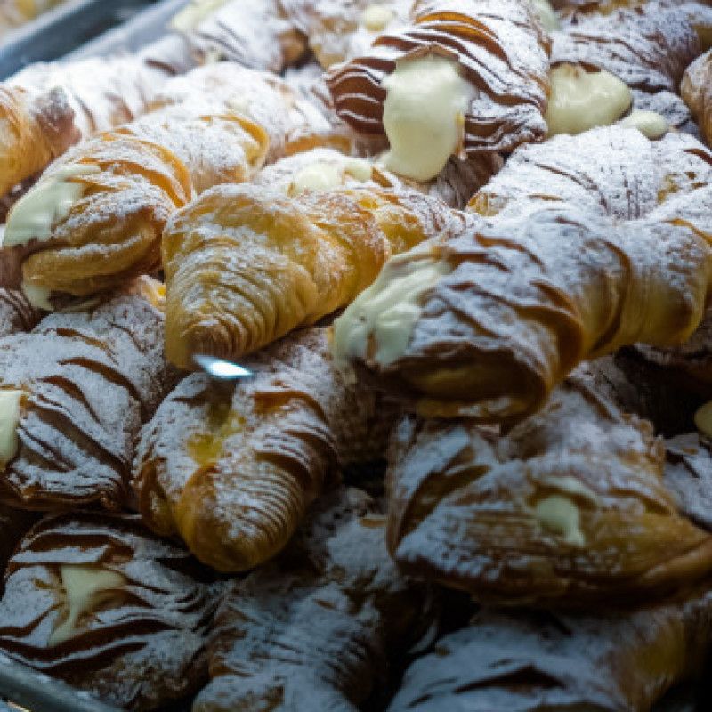 Morning coffee and croissant