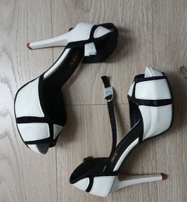 White And Black Iconic Heels