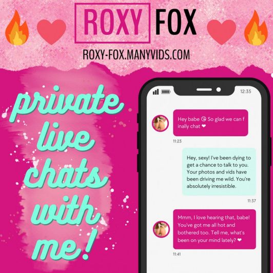 30m private live chat with me!