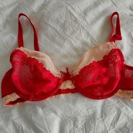 Red Lace Full Cup Bra