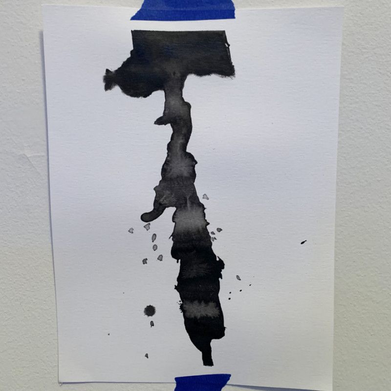 Black Ink Cum Painting