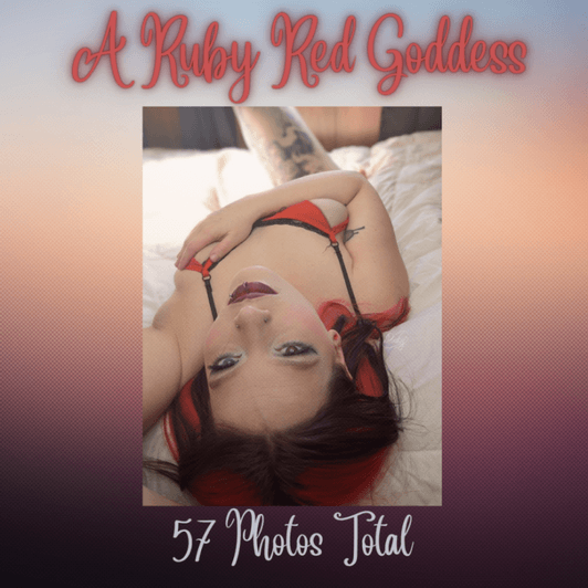 A Ruby Red Goddess Photo Set