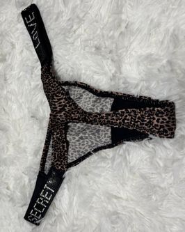 Leopard Print Thong