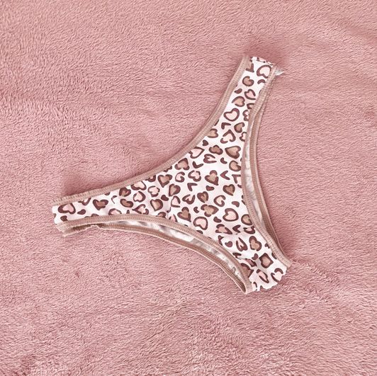 Worn High School Panties: Leopard Print