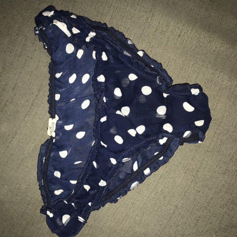 Navy Blue Polkadot Panties