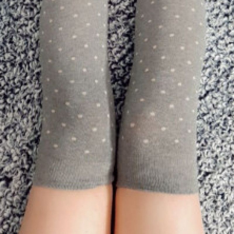 Grey Polka Dot Stockings