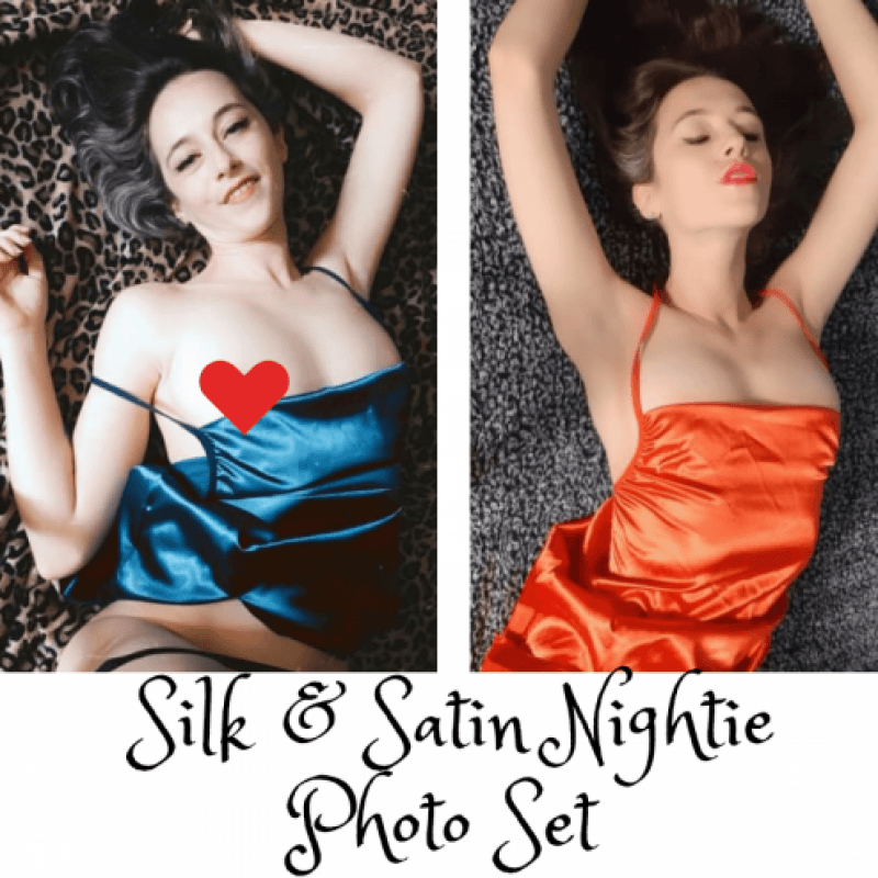 Silk Satin Nightie Photo Set