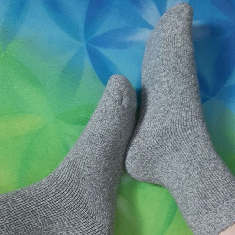 Cozy Grey Wool Socks