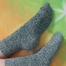 Comfy Greenish Grey Wool Socks