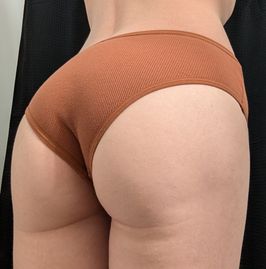 Orange Ribbed Cotton Panties