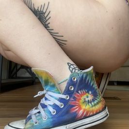 Tie Dye Converse Worn For Months Dirty Sneakers