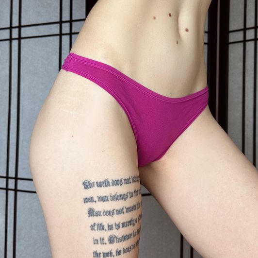 Magenta Cotton Thong