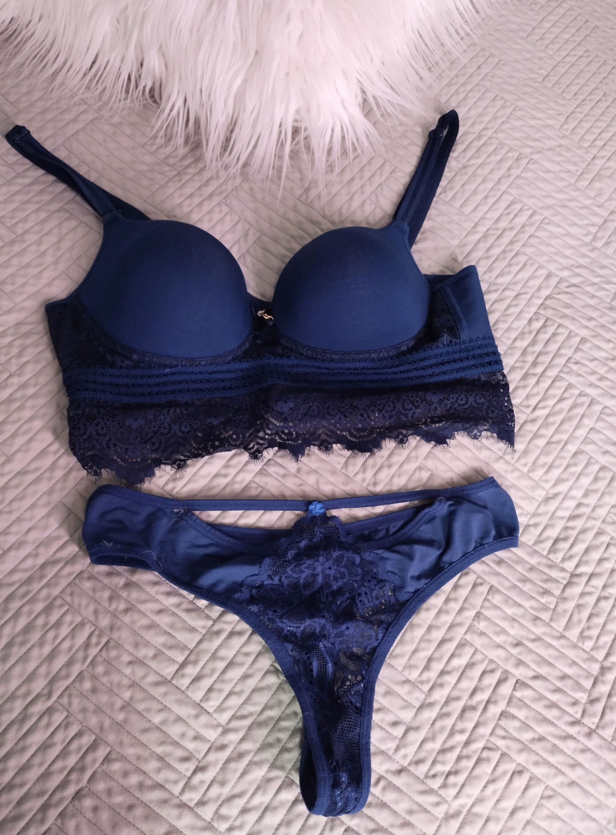 Lace bra and panty set used many times