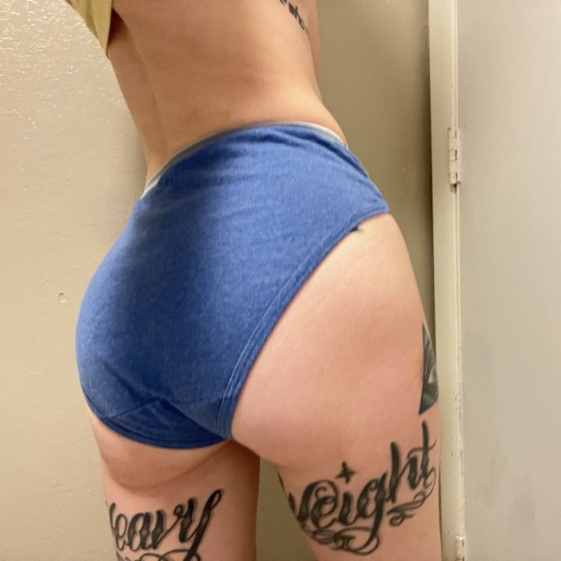 Worn Blue Full Back Panties