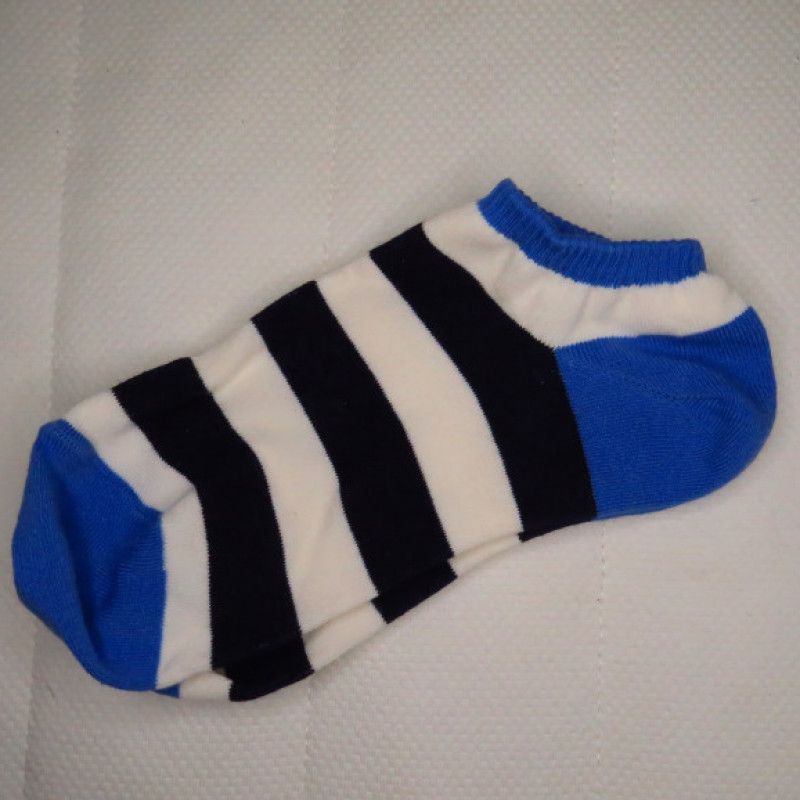 Blue and Black Stripe Socks