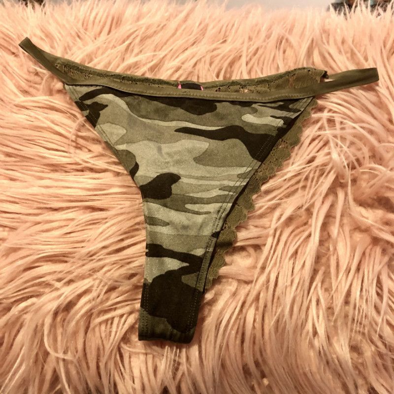 Green Camo Used Panties