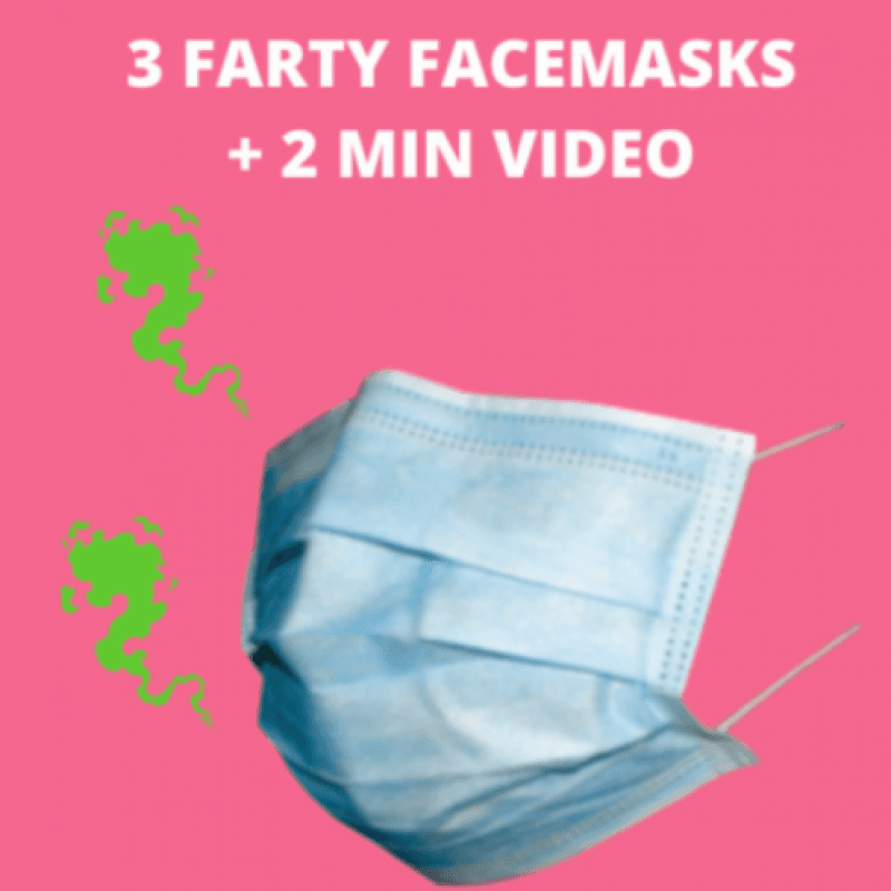 3 FART FACEMASKS with VIDEO