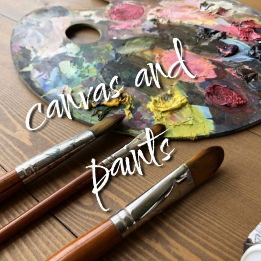 canvas and paints