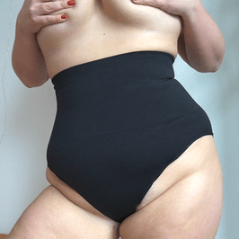 Black Super High Waisted Panties