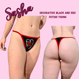 Red and Black BDSM Fetish Thong