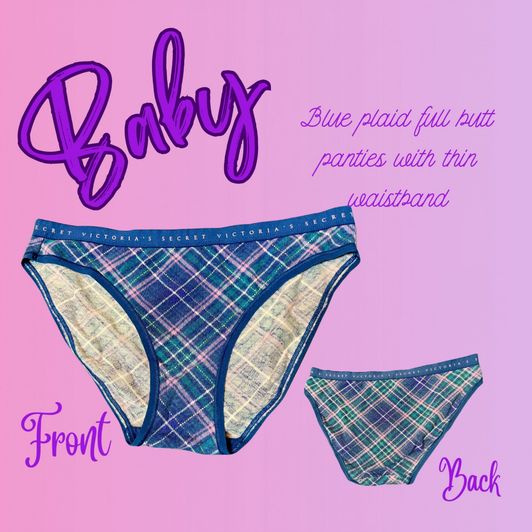 Babys Blue Plaid Panties